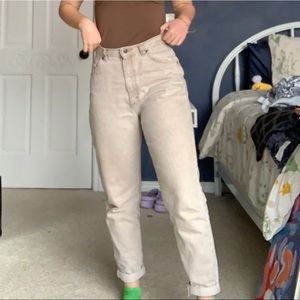 Vintage light beige Lee denim jeans